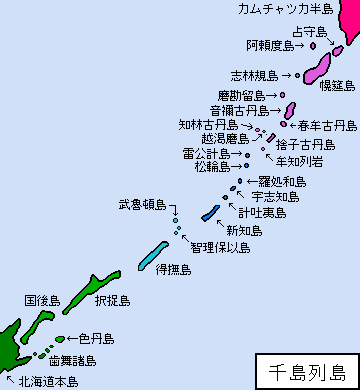 千島列島全図