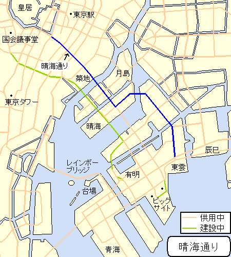 都道304号(晴海通り・地図)