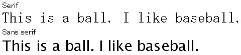 Serif と Sans serif