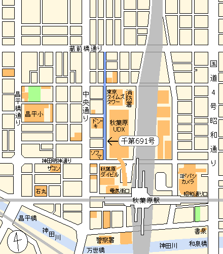 特別区道千第691(地図)