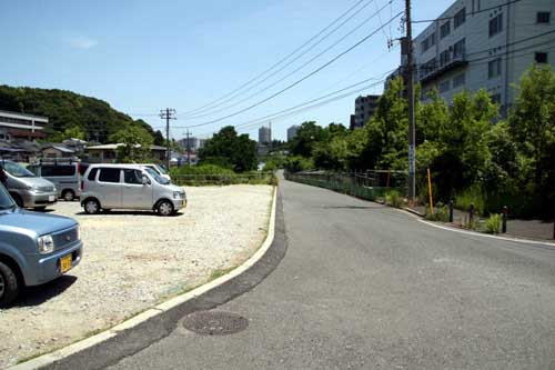 現道との交差点付近から起点方向