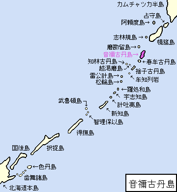 千島/占守郡/音禰古丹島