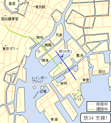 都道 放射34号線支線1(地図)