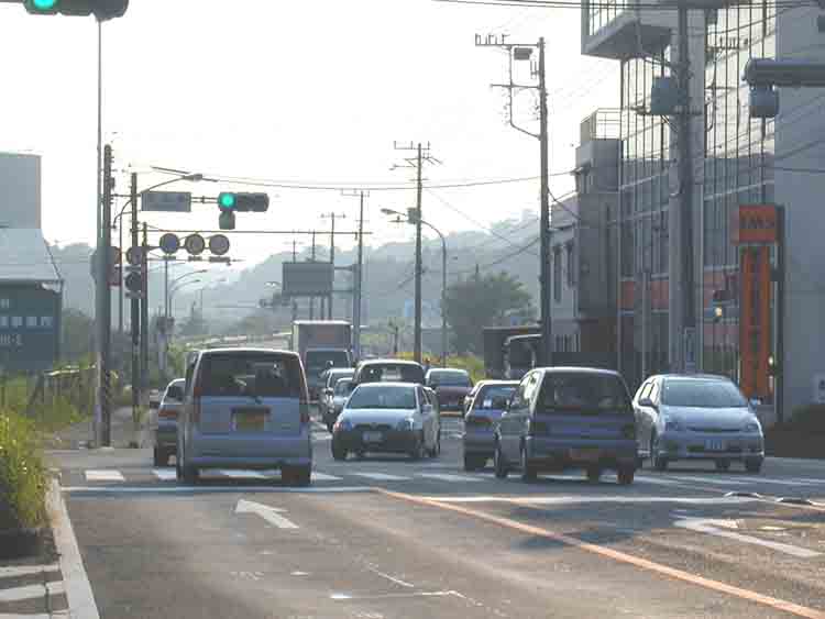 国道1号 不動坂 近景 新道側