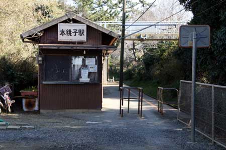 駅舎と改札の拡大