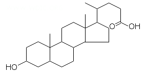 リトコール酸(7位と12位のOH基がない)