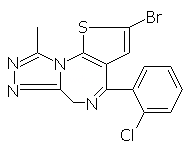 ブロチゾラム分子構造