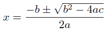 二次方程式の解の公式