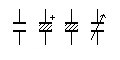 コンデンサーの回路図記号