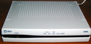 ADSLモデムN-Ⅱ DSL NC ATUR-E1 (前面)